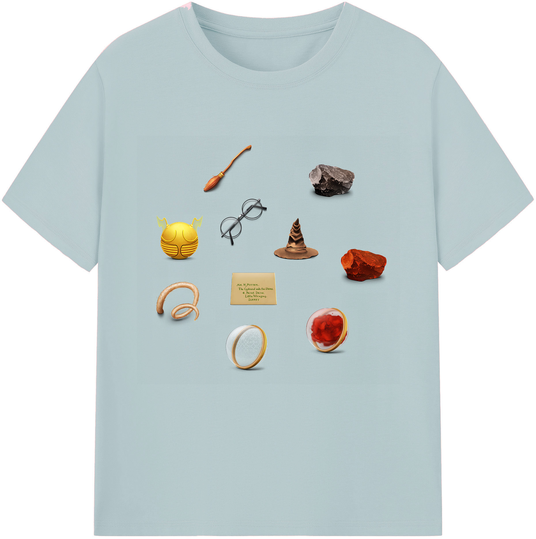 （画像用） Harry Potter ハリー・ポッターシリーズ 綿100％半袖Tシャツ（フロントプリント）